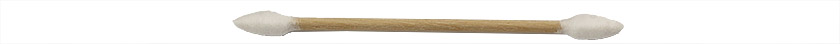 Micro-Tec SP2 cotton tipped applicator sticks, double ended, pointed tip, wood shaft, 75mm